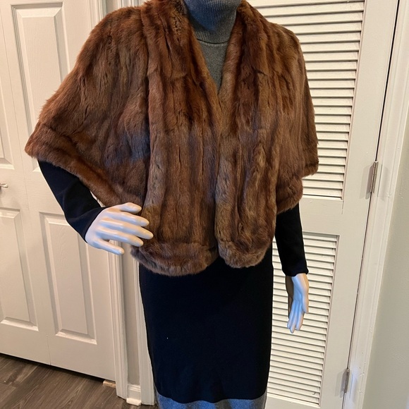 Genuine Mink Fur stole Vntg/ no offers - Picture 3 of 9
